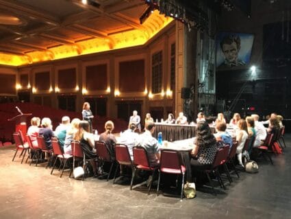 students taking class